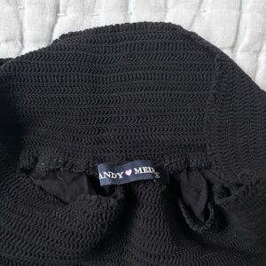 Brandy Melville smocked black rayon shorts
